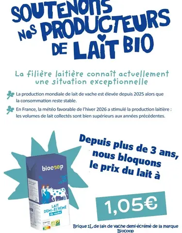 Soutenons nos producteurs de lait bio !
