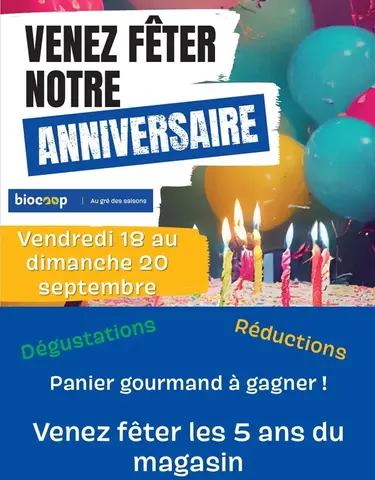 Célébrons ensemble les 5 ans du magasin !