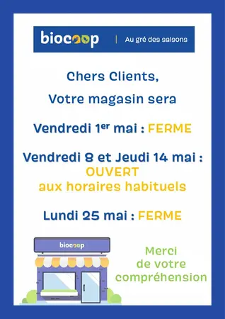 Jours fériés du mois de mai