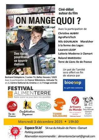 Nous sommes partenaires du festival Alimenterre à Clamart !