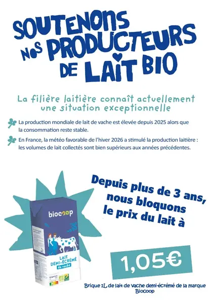 Soutenons nos producteurs de lait bio !